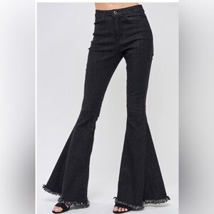 Saints & Hearts Black Flare Jean Size Large